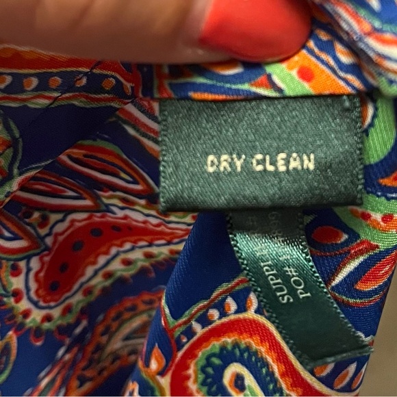 Lauren by Ralph Lauren Paisley Ruffled Sleeveless Blouse size 8 - Picture 9 of 10